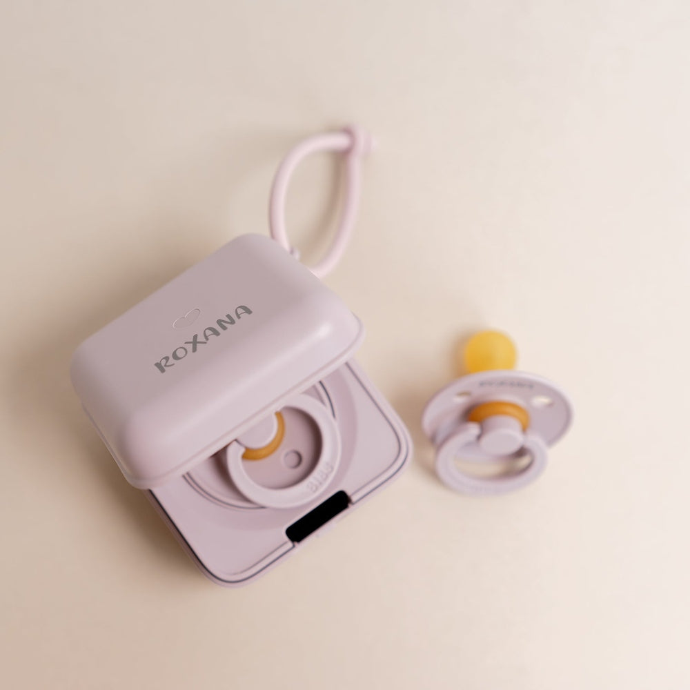 BIBS Pacifier Box | Personalised in Dusky Lilac, sold by JBørn Baby Products Shop, Personalizable by JustBørn