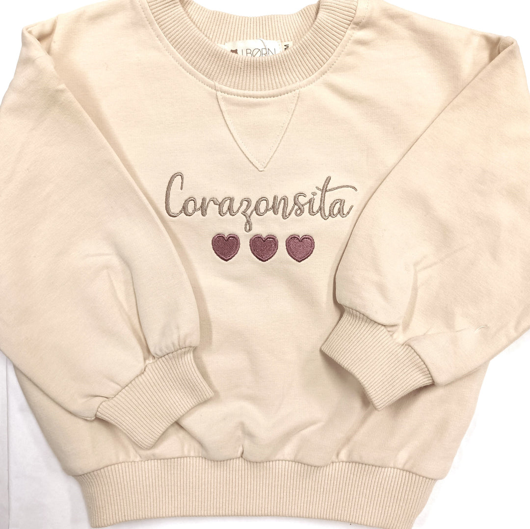 JBØRN Organic Cotton Sweater | Personalisable in Blush, sold by JBørn Baby Products Shop, Personalizable by JustBørn