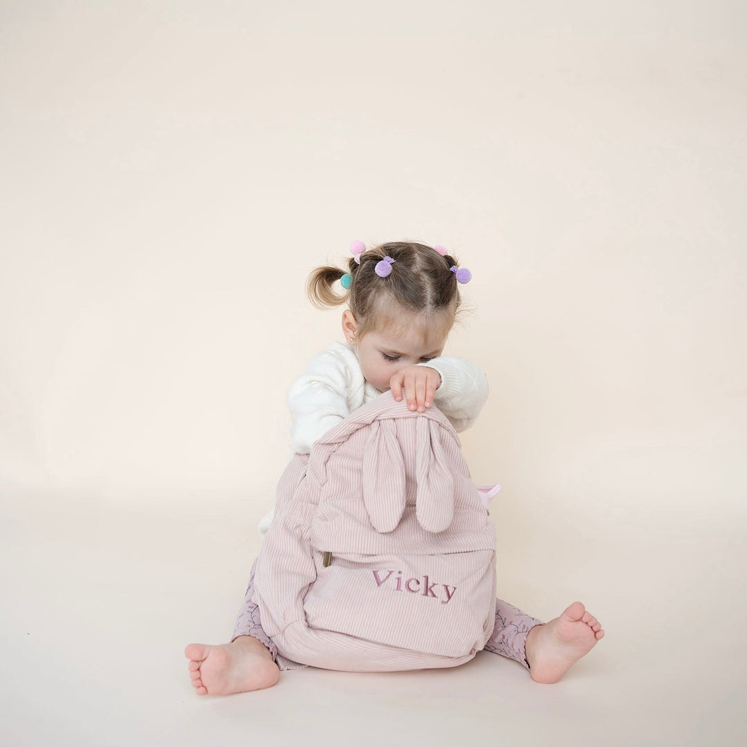 JBØRN Personalised Bunny Backpack - Personalisable Baby Products Sold and Personalised by JustBørn