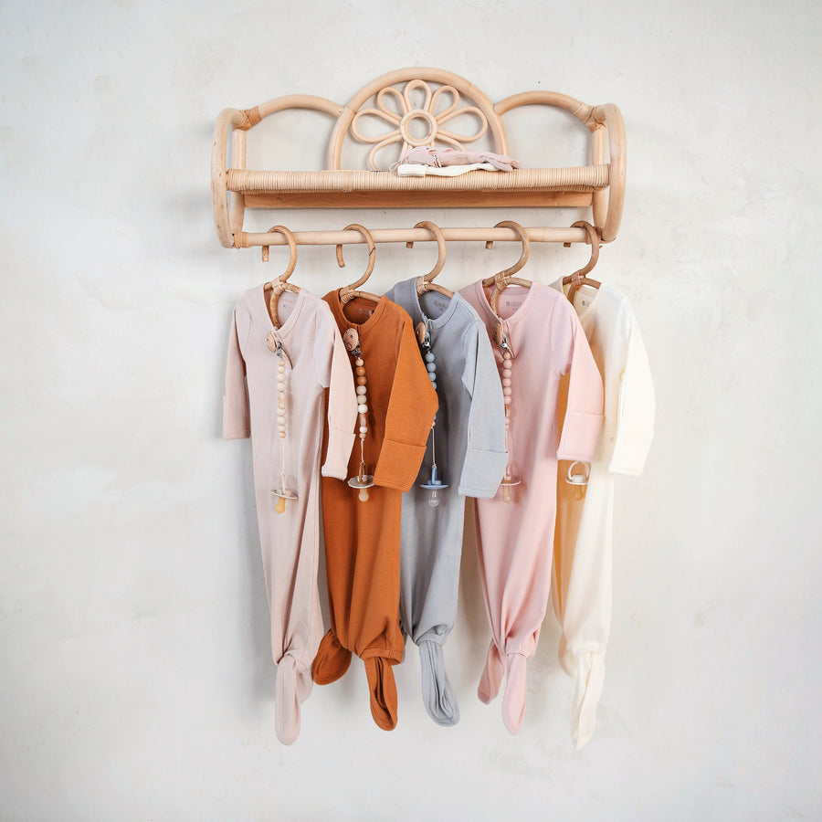 JBØRN Organic Cotton Knotted Baby Gown & Hat - Sale - Personalisable Baby Products Sold and Personalised by JustBørn