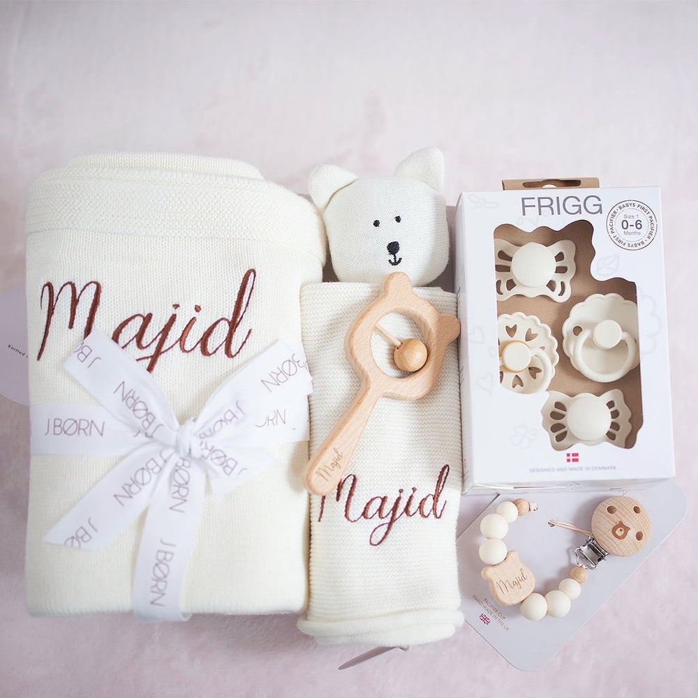 JBØRN Luxury Newborn Gift Box Bundle in Blush, sold by JBørn Baby Products Shop, Personalizable by JustBørn