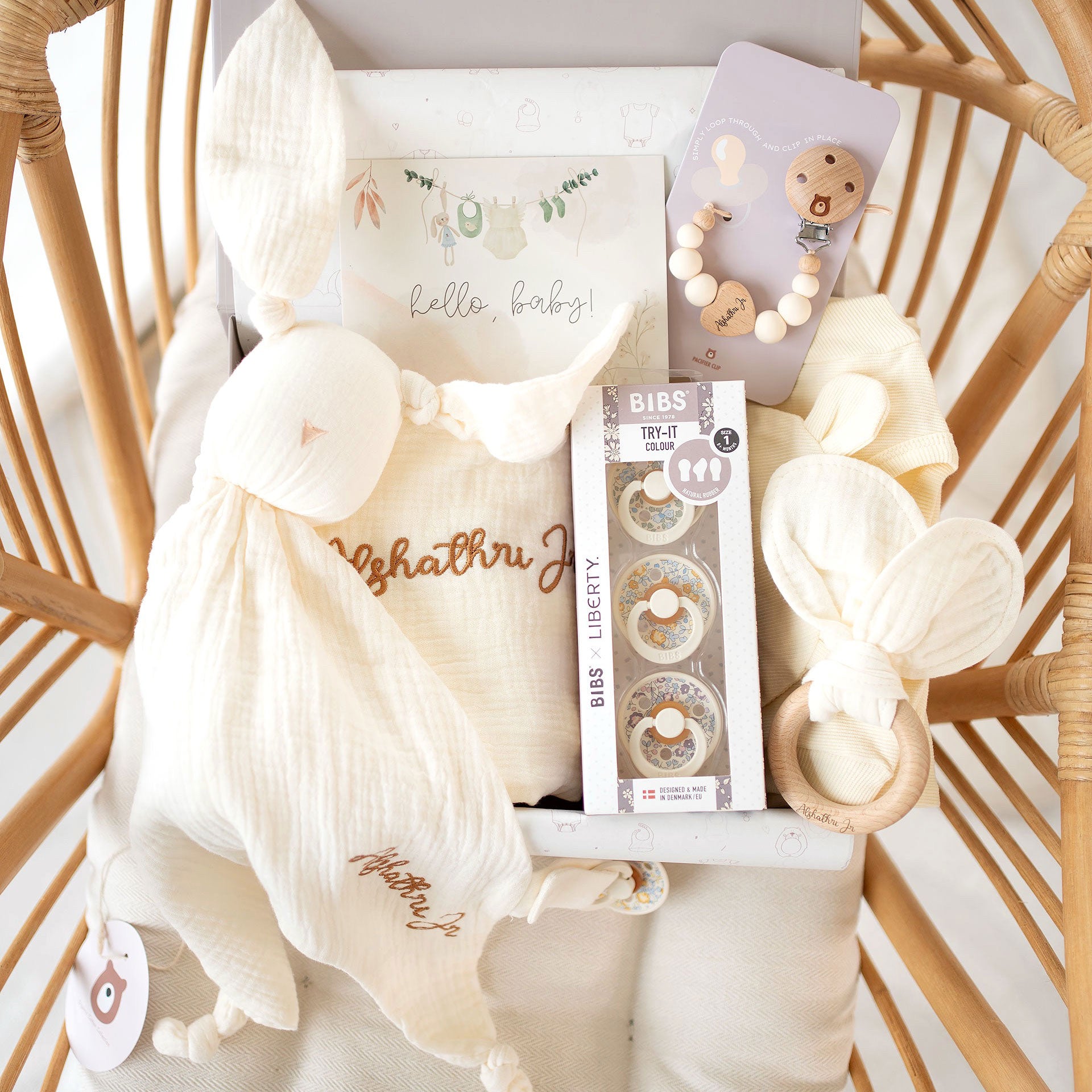 JBØRN Baby Gift Set | Luxury Welcome JBØRN x BIBS x Liberty Collection - Personalisable Baby Products Sold and Personalised by JustBørn