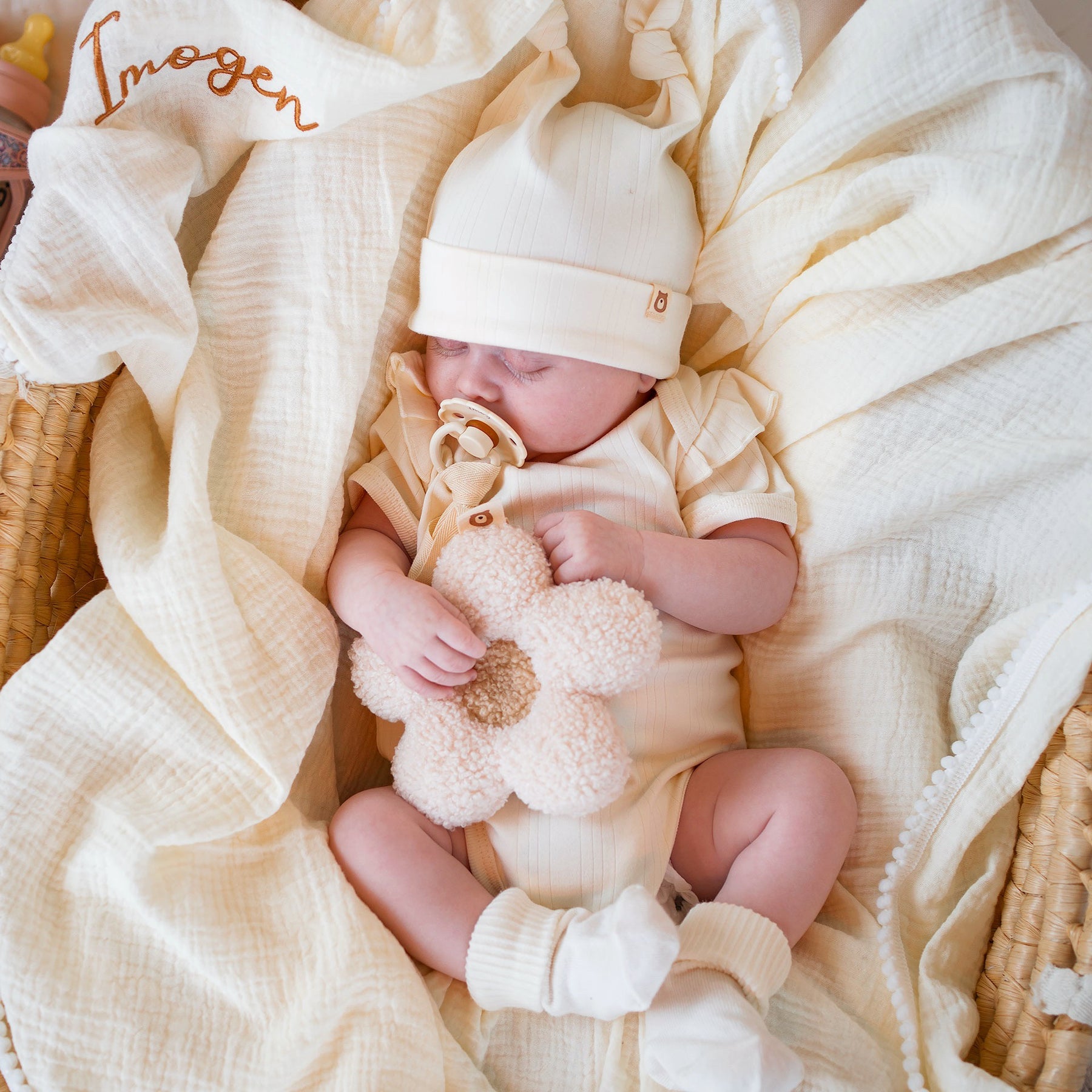 JBØRN Ribbed Bamboo Short Sleeve Bodysuit - Personalisable Baby Products Sold and Personalised by JustBørn