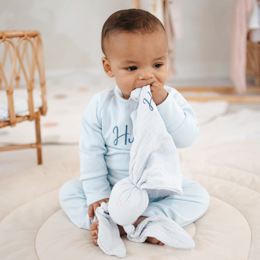 JBØRN Ribbed Bamboo Pyjama Set - Personalisable Baby Products Sold and Personalised by JustBørn