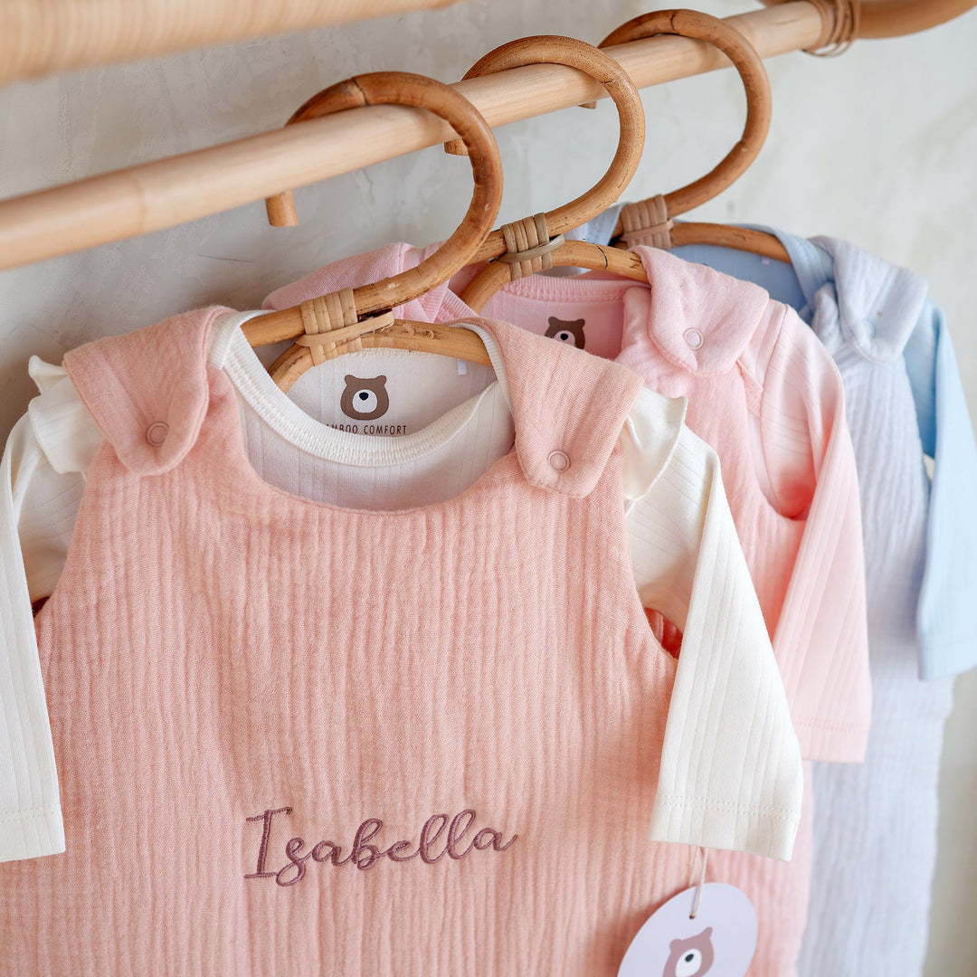 JBØRN Muslin Sleeping Bag & Comforter Set | Organic Cotton Sleeping Bag & Comforter Set | Blossom - Personalisable Baby Products Sold and Personalised by JustBørn