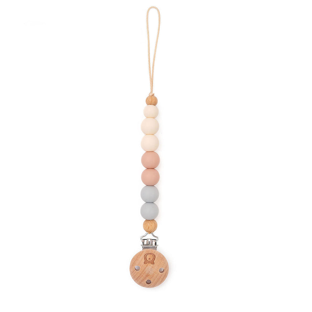 JBØRN Colour Block Pacifier Clip Cotton Candy No - Personalisable Baby Products Sold and Personalised by JustBørn