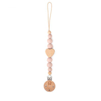 JBØRN Love Heart Pacifier Clip Blush - Personalisable Baby Products Sold and Personalised by JustBørn