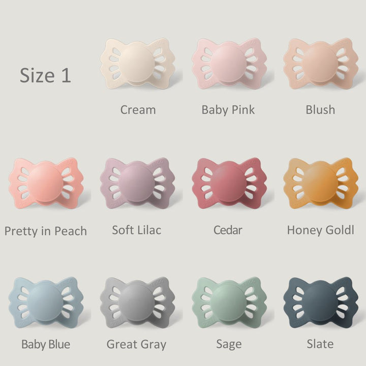 FRIGG Lucky Symmetrical Silicone Pacifiers in Cream, sold by JBørn Baby Products Shop, Personalizable by JustBørn