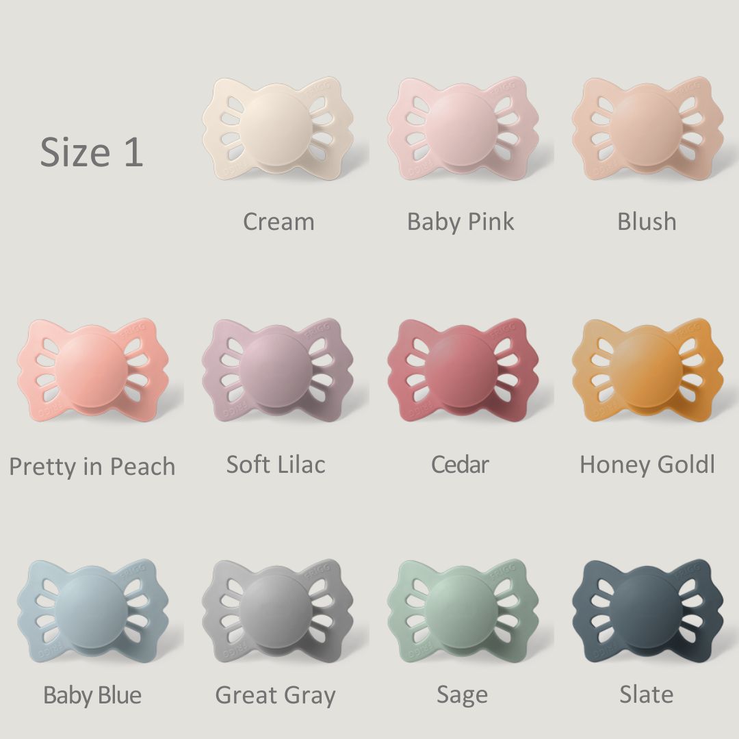 Cream FRIGG Lucky Symmetrical Silicone Pacifiers | Personalised by FRIGG sold by JBørn Baby Products Shop