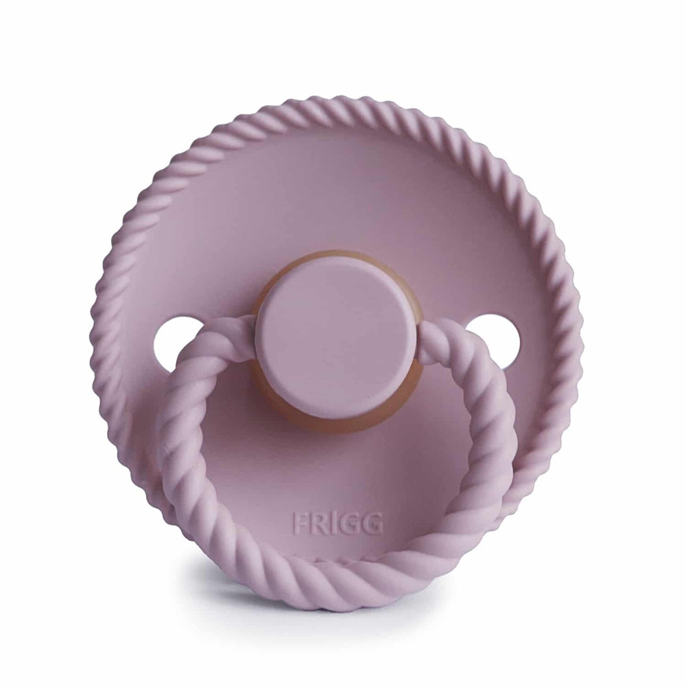 FRIGG Rope Natural Rubber Latex Pacifiers | Personalised in Soft Lilac, sold by JBørn Baby Products Shop, Personalizable by JustBørn