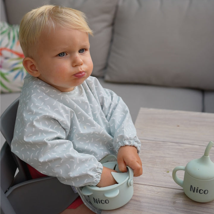 JBØRN Snack Cup With Lid & Handle | Personalise Seafoam - Personalisable Baby Products Sold and Personalised by JustBørn