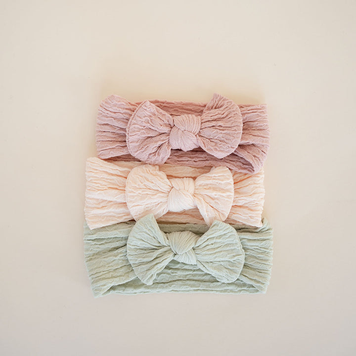 JBØRN Baby Girl Bow Headbands | Sophia Collection - Personalisable Baby Products Sold and Personalised by JustBørn