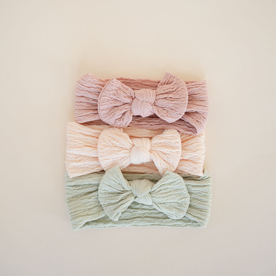 JBØRN Baby Girl Bow Headbands | Sophia Collection - Personalisable Baby Products Sold and Personalised by JustBørn