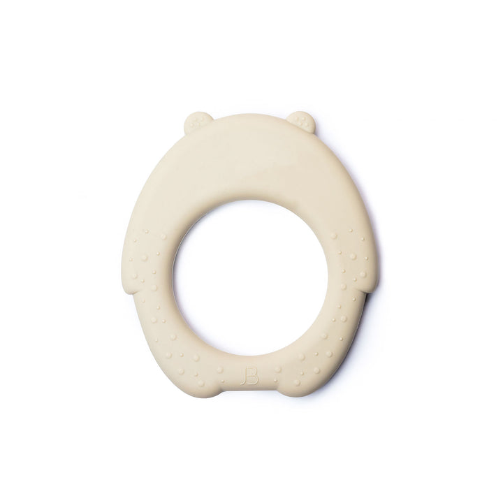 JBØRN Bear Silicone Baby Teether Vanilla No - Personalisable Baby Products Sold and Personalised by JustBørn