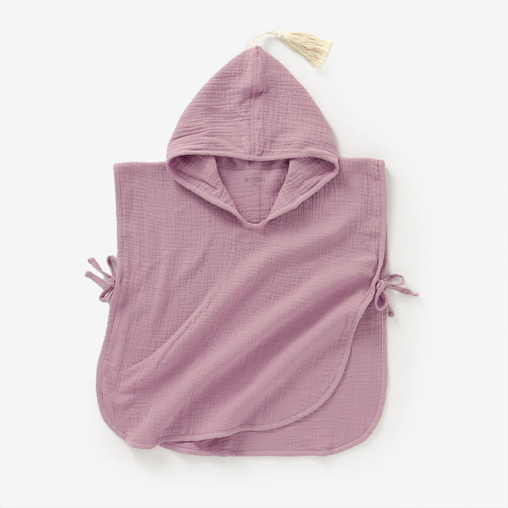JBØRN Organic Cotton Muslin Hooded Poncho Towel | Personalisable in Muslin Heather, sold by JBørn Baby Products Shop, Personalizable by JustBørn