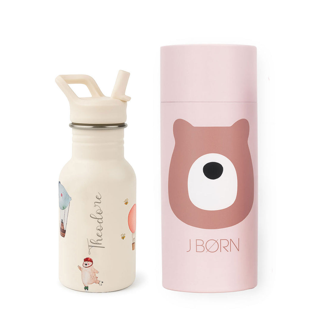 JBØRN Personalised Stainless Steel Kids Water Bottle - Personalisable Baby Products Sold and Personalised by JustBørn