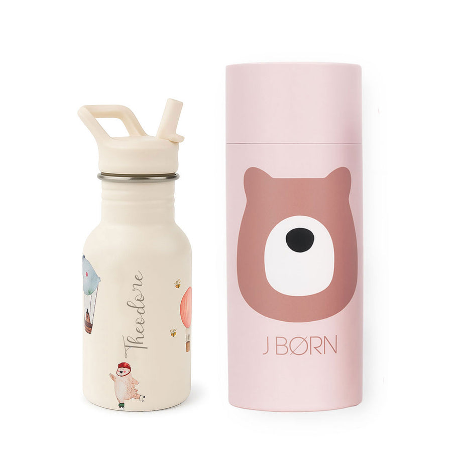 JBØRN Personalised Stainless Steel Kids Water Bottle - Personalisable Baby Products Sold and Personalised by JustBørn
