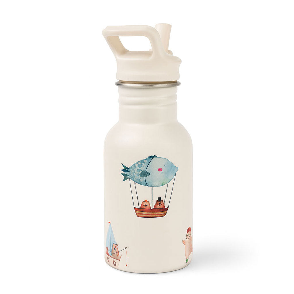 JBØRN Personalised Stainless Steel Kids Water Bottle Adventure Bear No - Personalisable Baby Products Sold and Personalised by JustBørn