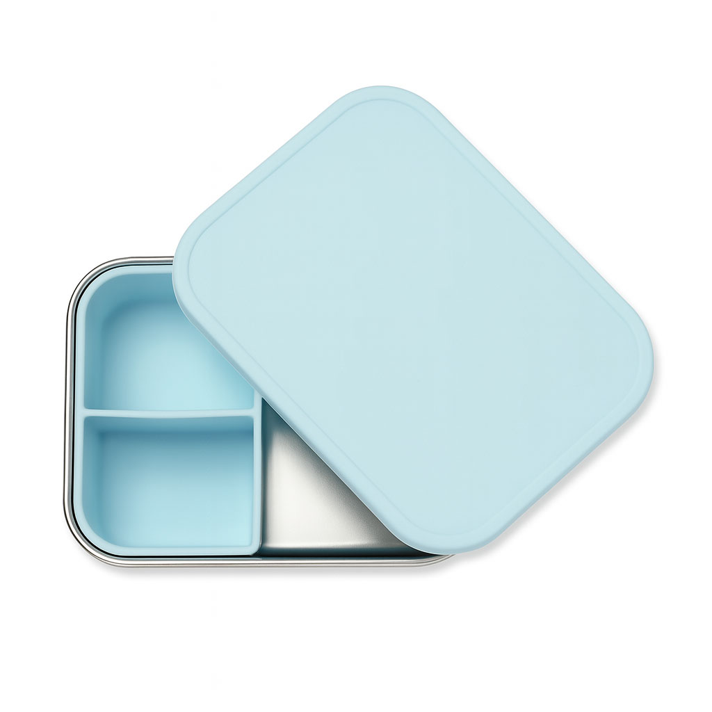 JBØRN Personalised Lunch Box Baby Blue Lunch Box - Personalisable Baby Products Sold and Personalised by JustBørn