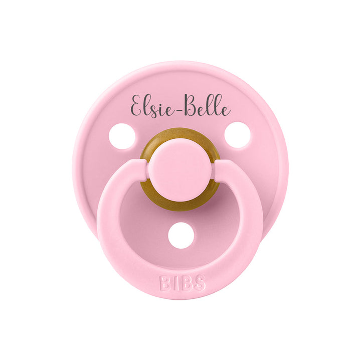 BIBS Colour Natural Rubber Latex Pacifiers (Size 1 & 2) | Personalised in White, sold by JBørn Baby Products Shop, Personalizable by JustBørn