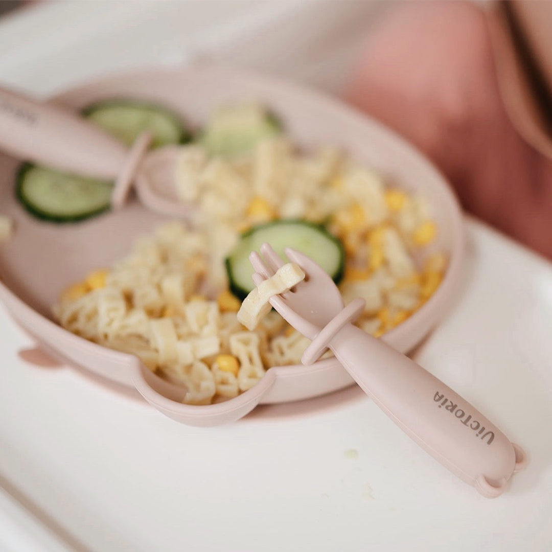 JBØRN Baby Meal Time Set | Weaning Set | Personalisable in Blush, sold by JBørn Baby Products Shop, Personalizable by JustBørn