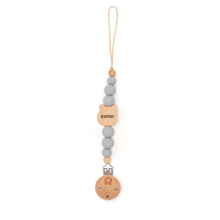 JBØRN BEAR Pacifier Clip | Personalisable in Cloud, sold by JBørn Baby Products Shop, Personalizable by JustBørn