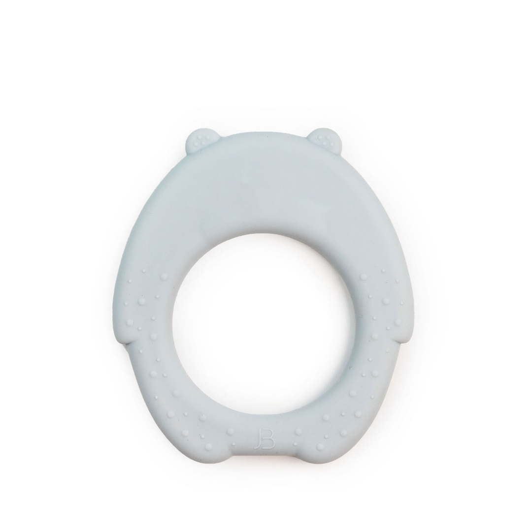 JBØRN Bear Silicone Baby Teether Powder Blue - Personalisable Baby Products Sold and Personalised by JustBørn