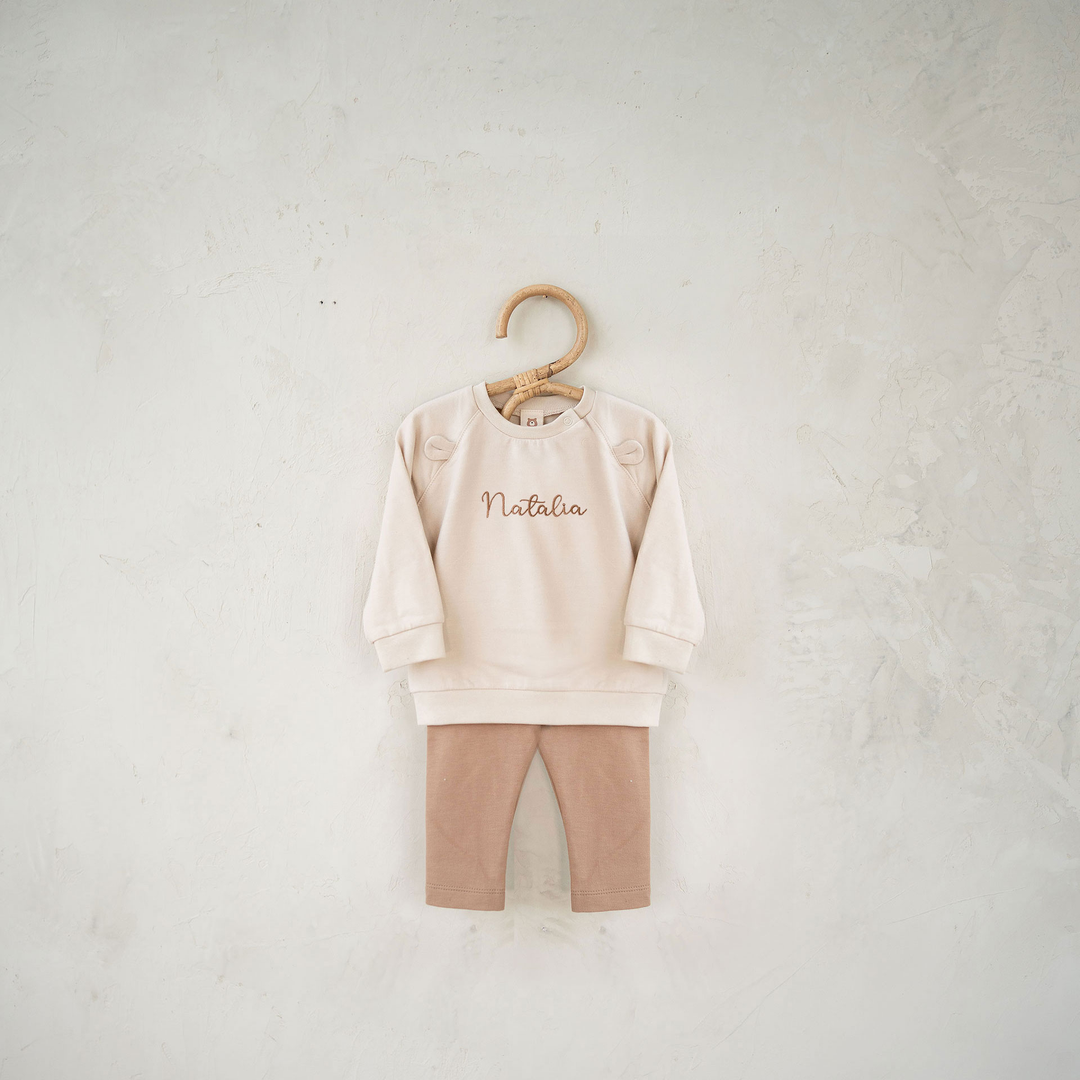 JBØRN Organic Cotton Baby Sweatshirt & Legging Set - Personalisable Baby Products Sold and Personalised by JustBørn