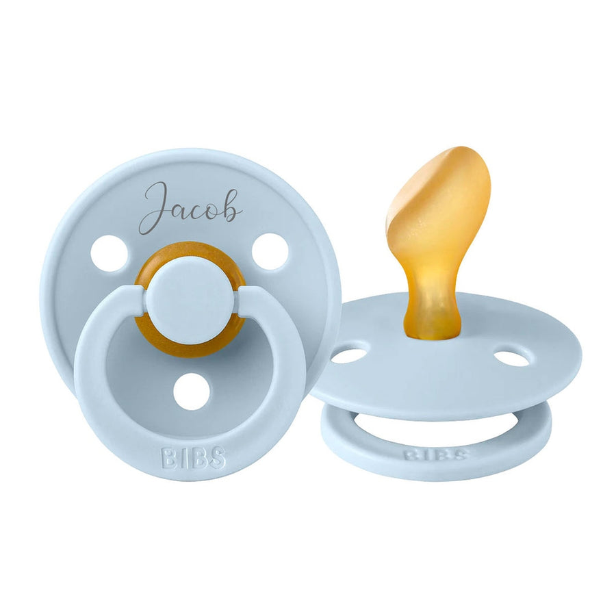 BIBS Colour Anatomical Natural Rubber Latex Pacifier | Personalised Baby Blue - Personalisable Baby Products Sold and Personalised by JustBørn