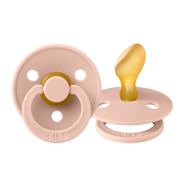 BIBS Colour Anatomical Natural Rubber Latex Pacifier | Personalised Blush - Personalisable Baby Products Sold and Personalised by JustBørn