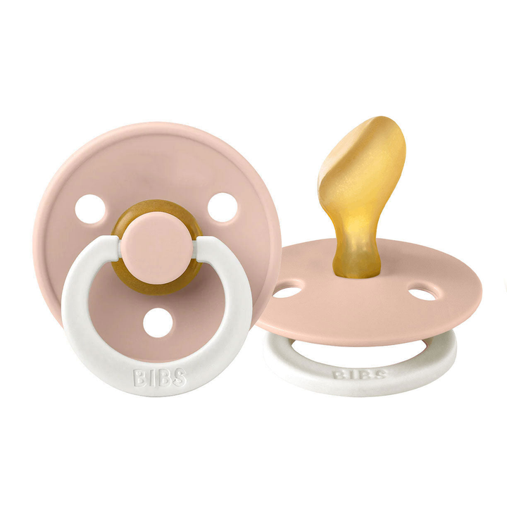 BIBS Colour Anatomical Natural Rubber Latex Pacifier | Personalised Blush Night Glow - Personalisable Baby Products Sold and Personalised by JustBørn