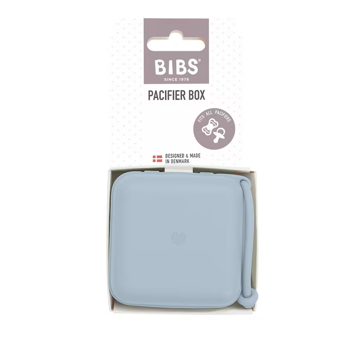 BIBS Pacifier Box Baby Blue - Personalisable Baby Products Sold and Personalised by JustBørn