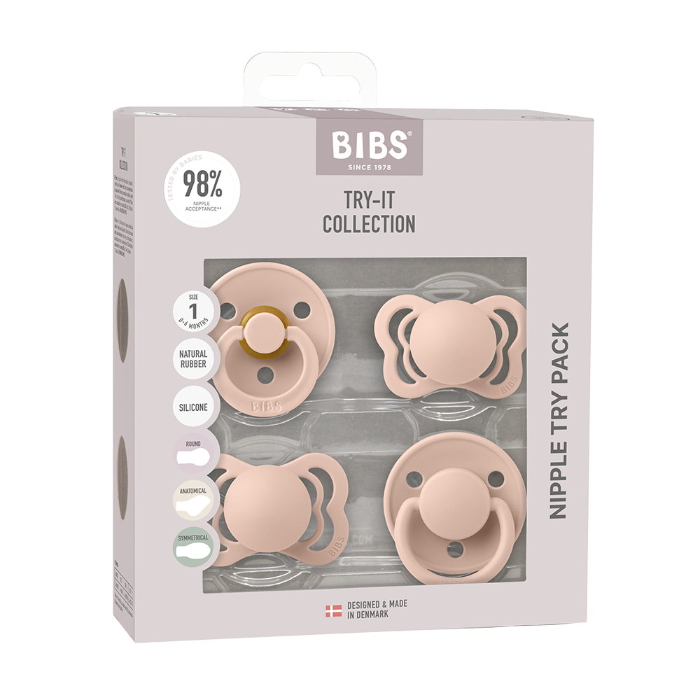 BIBS Pacifiers - Try-It Collection Blush - Personalisable Baby Products Sold and Personalised by JustBørn