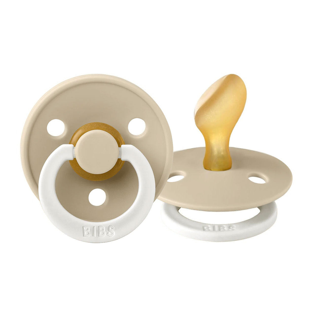 BIBS Colour Anatomical Natural Rubber Latex Pacifier | Personalised Vanilla Night Glow - Personalisable Baby Products Sold and Personalised by JustBørn