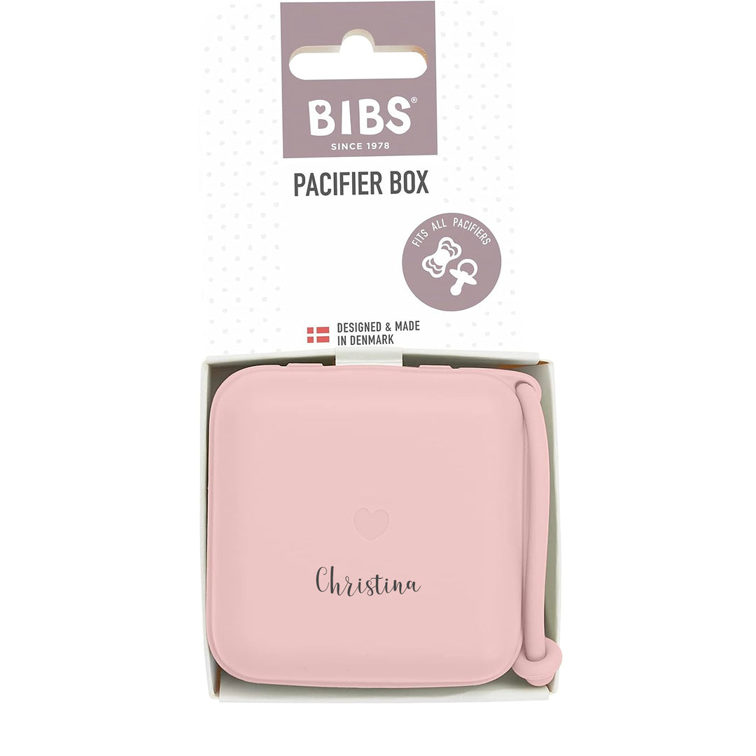 BIBS Pacifier Box | Personalised in Blossom, sold by JBørn Baby Products Shop, Personalizable by JustBørn
