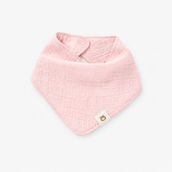 JBØRN Organic Cotton Muslin Baby Bib Blossom Muslin Bib - Personalisable Baby Products Sold and Personalised by JustBørn