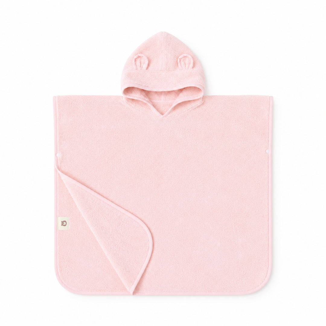 JBØRN Organic Cotton Towelling Hooded Poncho Blossom Poncho - Personalisable Baby Products Sold and Personalised by JustBørn