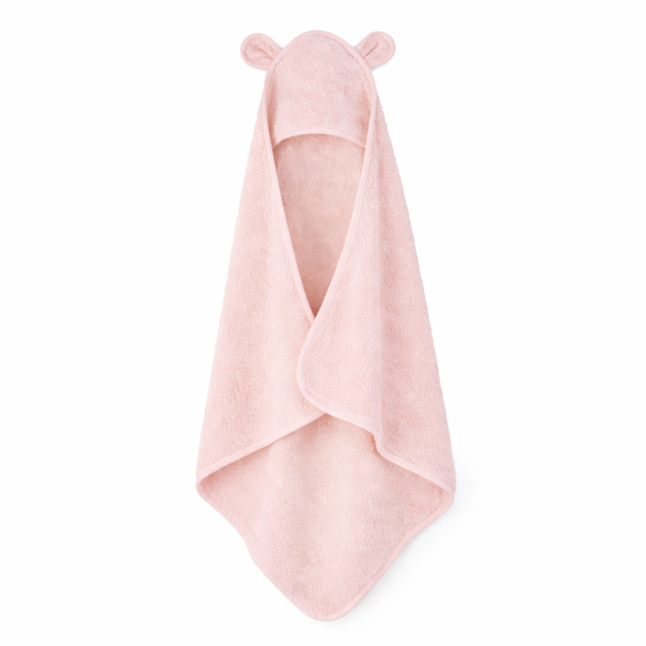 JBØRN Organic Cotton Baby Hooded Towel with Ears Blossom - Personalisable Baby Products Sold and Personalised by JustBørn