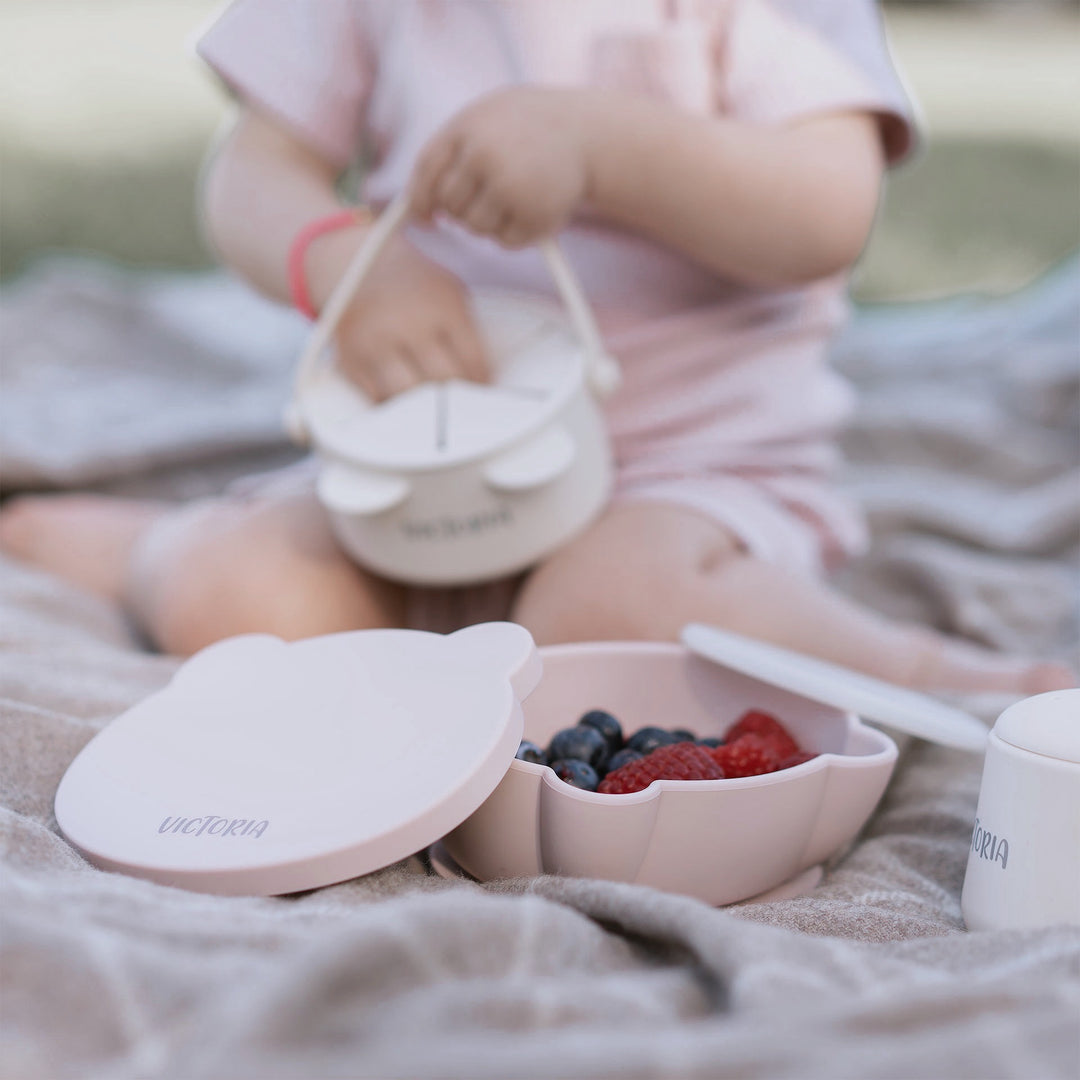 JBØRN Baby Meal Time Set | Weaning Set | Personalisable in Blush, sold by JBørn Baby Products Shop, Personalizable by JustBørn
