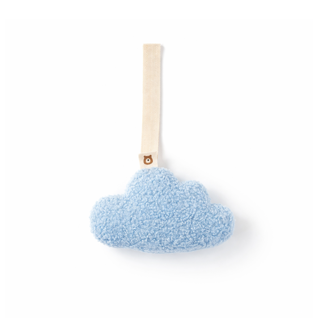 JBØRN Plush Pacifier Holder Cloud - Baby Blue - Personalisable Baby Products Sold and Personalised by JustBørn