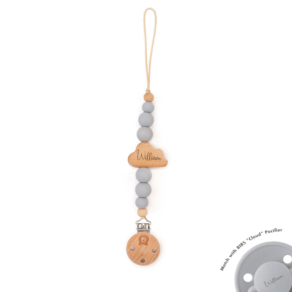 JBØRN CLOUD Pacifier Clip | Personalisable in Cloud, sold by JBørn Baby Products Shop, Personalizable by JustBørn
