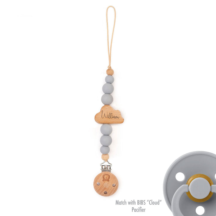 JBØRN Cloud Pacifier Clip Cloud - Personalisable Baby Products Sold and Personalised by JustBørn