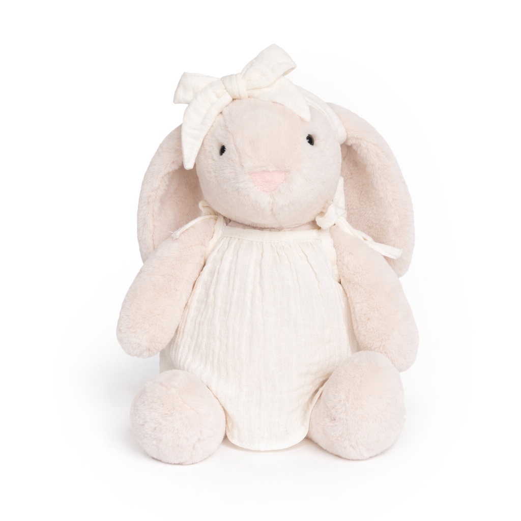 JBØRN Gepersonaliseerd crème konijntje knuffel voor kinderen (ideaal cadeau voor kinderen van 1-3 jaar)