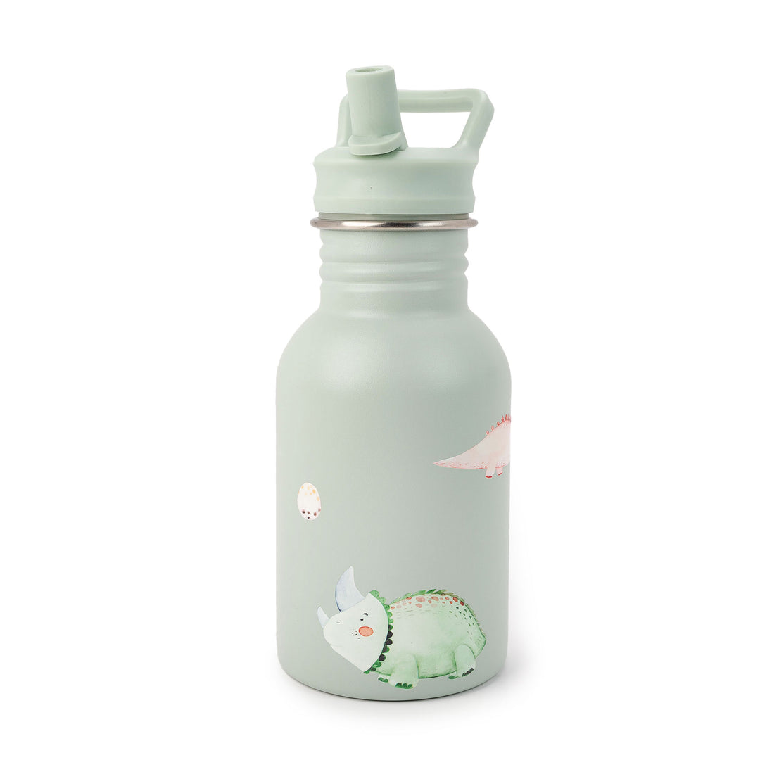 JBØRN Personalised Stainless Steel Kids Water Bottle Dinosaurs No - Personalisable Baby Products Sold and Personalised by JustBørn