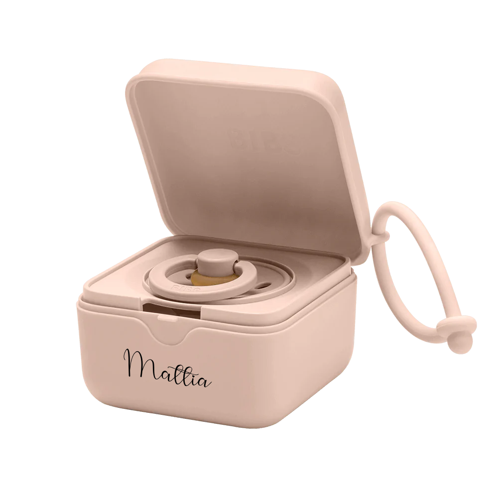 BIBS Pacifier Box | Personalised in Ivory, sold by JBørn Baby Products Shop, Personalizable by JustBørn