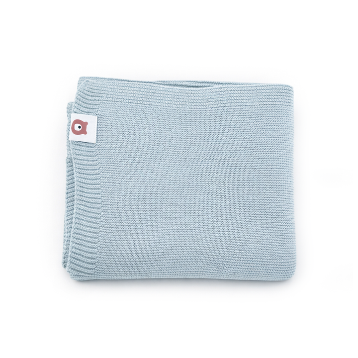 JBØRN Knitted Blanket French Grey Knitted Blanket - Personalisable Baby Products Sold and Personalised by JustBørn