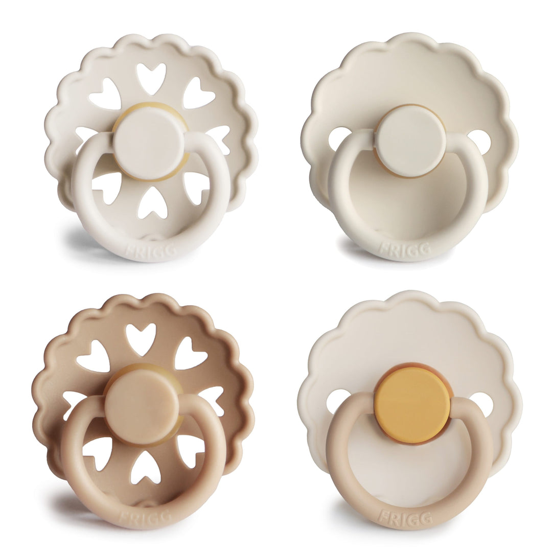 FRIGG Natural Rubber Latex Pacifier Pack of 4 Snowflake Dream - Personalisable Baby Products Sold and Personalised by JustBørn