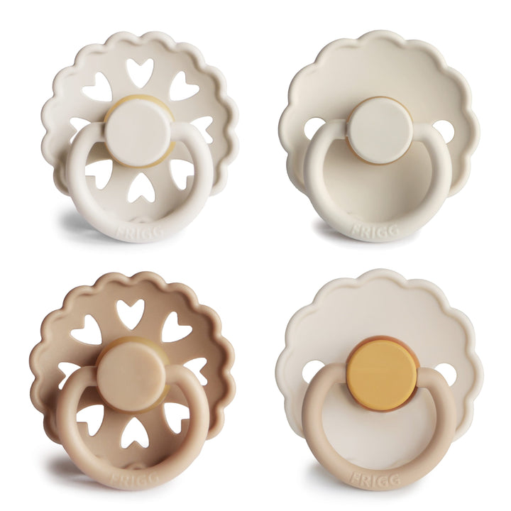 FRIGG Natural Rubber Latex Pacifier Pack of 4 Snowflake Dream - Personalisable Baby Products Sold and Personalised by JustBørn