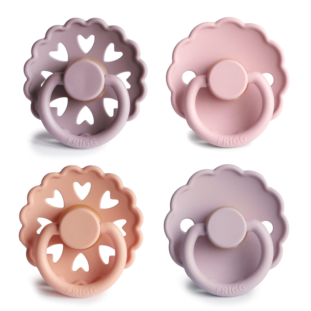 FRIGG Natural Rubber Latex Pacifier Pack of 4 Sunset Bliss - Personalisable Baby Products Sold and Personalised by JustBørn