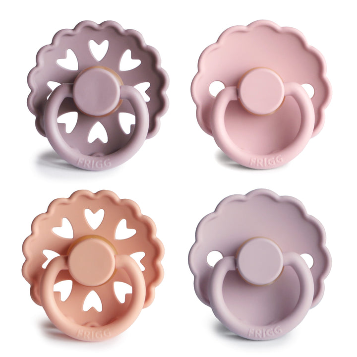 FRIGG Natural Rubber Latex Pacifier Pack of 4 Sunset Bliss - Personalisable Baby Products Sold and Personalised by JustBørn